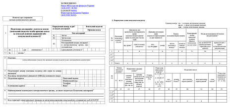 плата за землю приклад заповнення декларації
