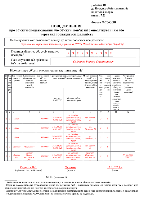 Форма 20-ОПП: хто, коли і як подає