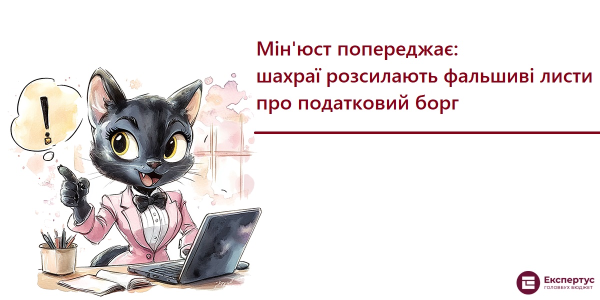 Мін'юст попереджає: шахраї розсилають фальшиві листи про податковий борг