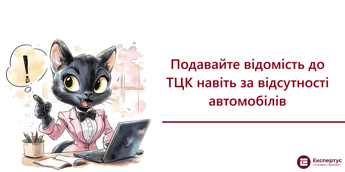 Подавайте відомість до ТЦК навіть за відсутності автомобілів