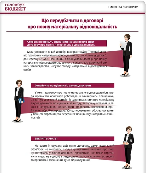 Матеріальна відповідальність бухгалтера
