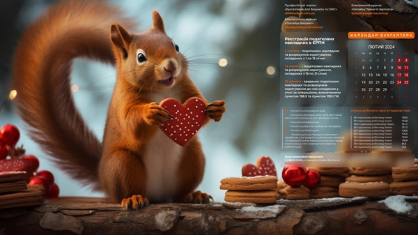заставка на робочий стіл комп'ютера календар бухгалтера