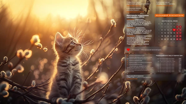 календар бухгалтера березень 2024