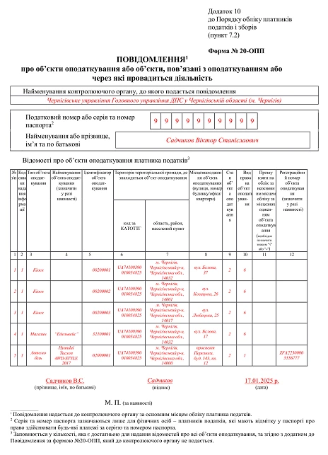 Форма 20-ОПП: хто, коли і як подає