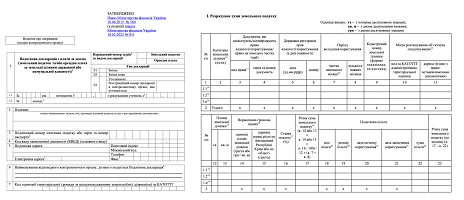  Бланк податкової декларації з плати за землю