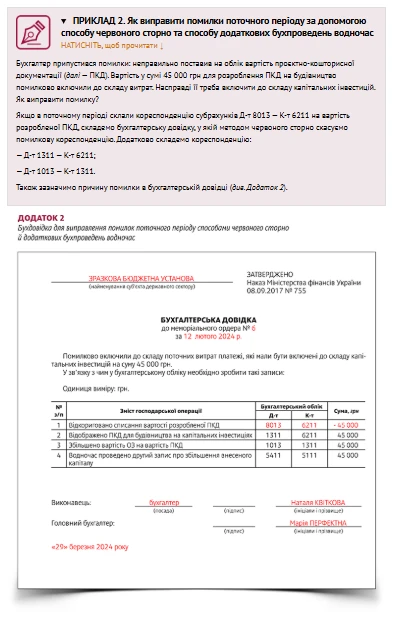 Виправлення помилок поточного періоду