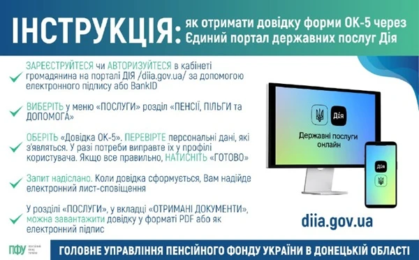 Довідка ОК-5 в Дії