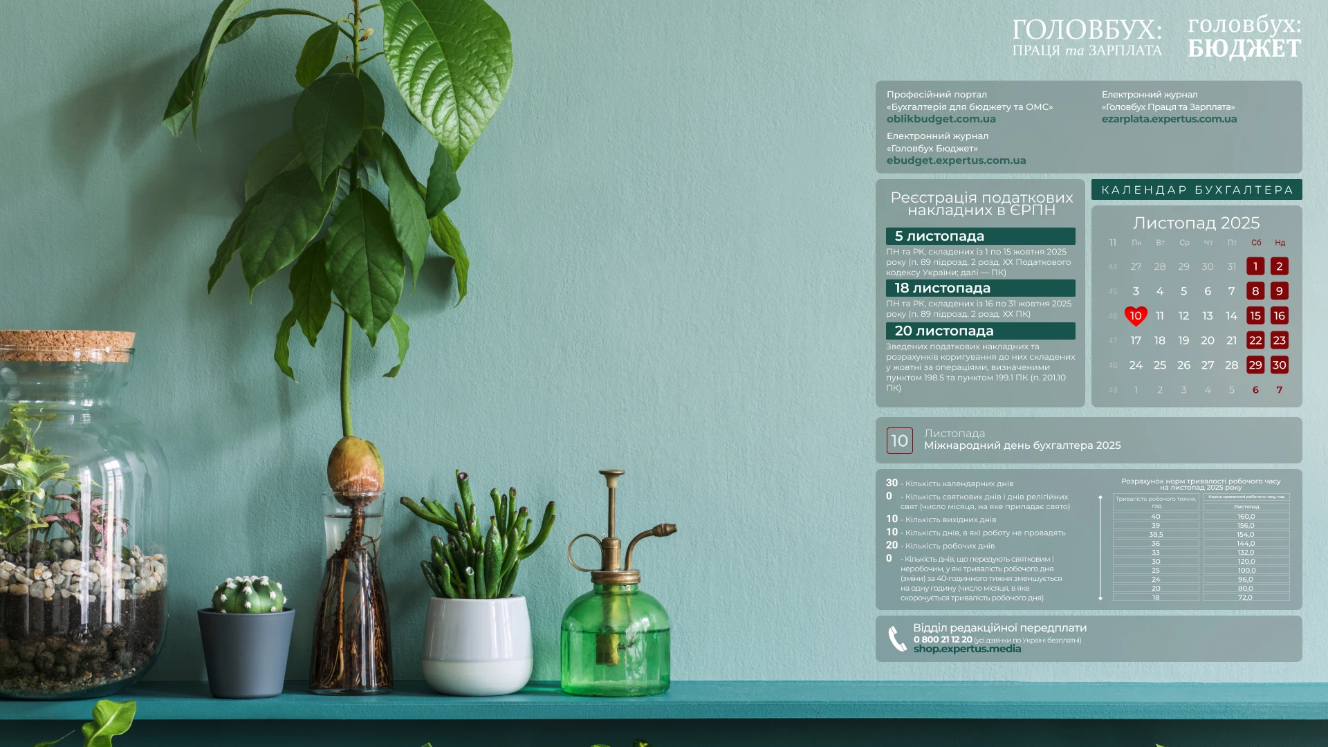 Листопад бухгалтера 2025: заставки для робочого стола