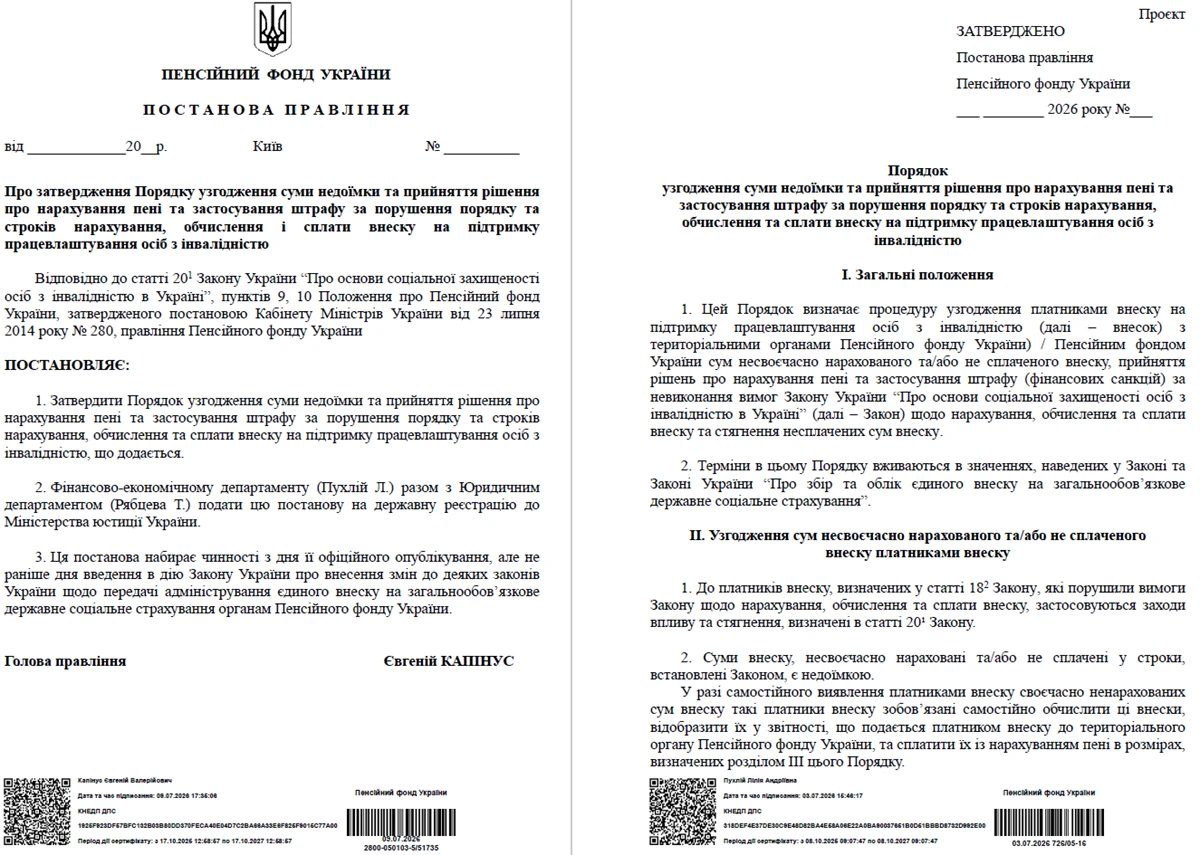 Пеня та штрафи щодо внеску на підтримку працевлаштування осіб з інвалідністю: новий порядок від ПФУ