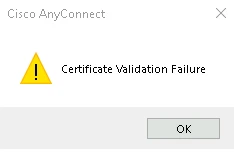 При підключенні до СДО отримали повідомлення «Certificate Validation Failure»: що робити