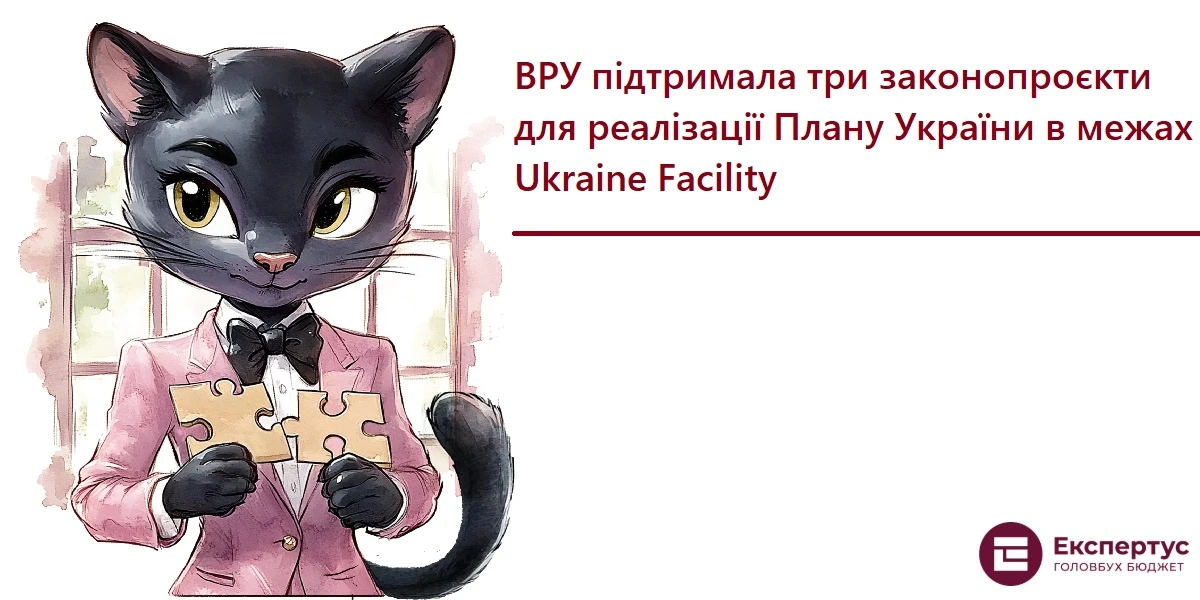 ВРУ підтримала три законопроєкти для реалізації Плану України в межах Ukraine Facility