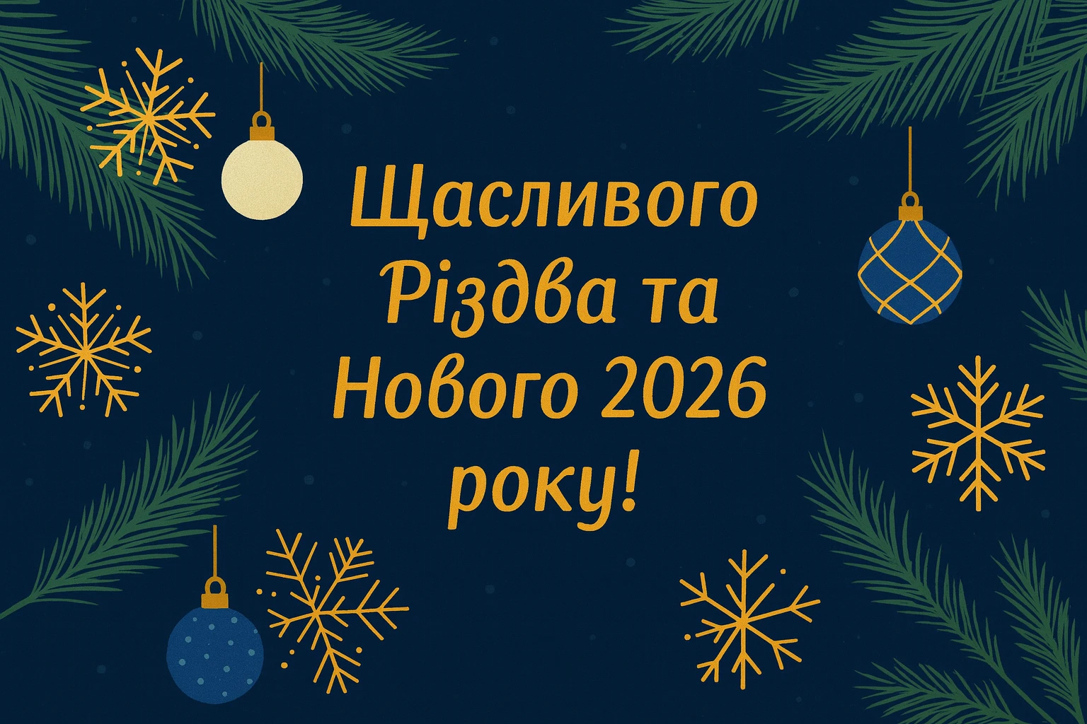 Із Різдвом та Новим 2026 роком!