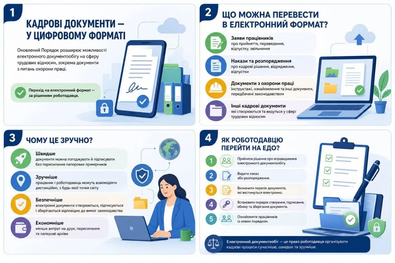 Електронний документообіг у трудових відносинах: які документи перейдуть у цифру
