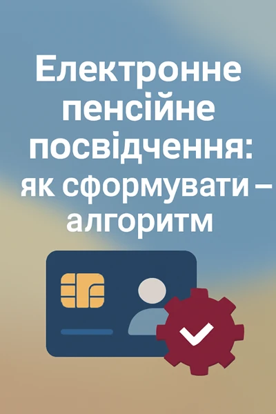 Електронне пенсійне посвідчення: як сформувати — алгоритм