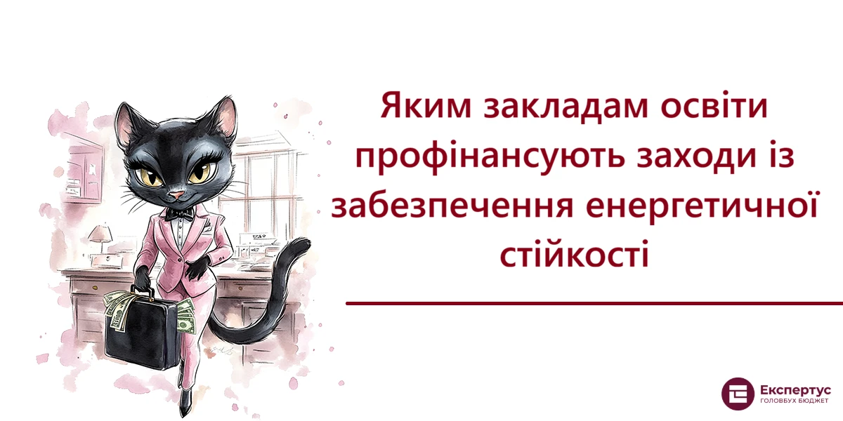 Яким закладам освіти профінансують заходи із забезпечення енергетичної стійкості