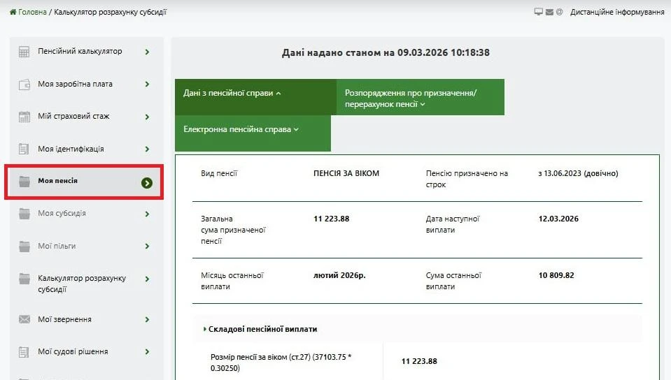 Як перевірити розмір проіндексованої пенсії в особистому кабінеті ПФУ