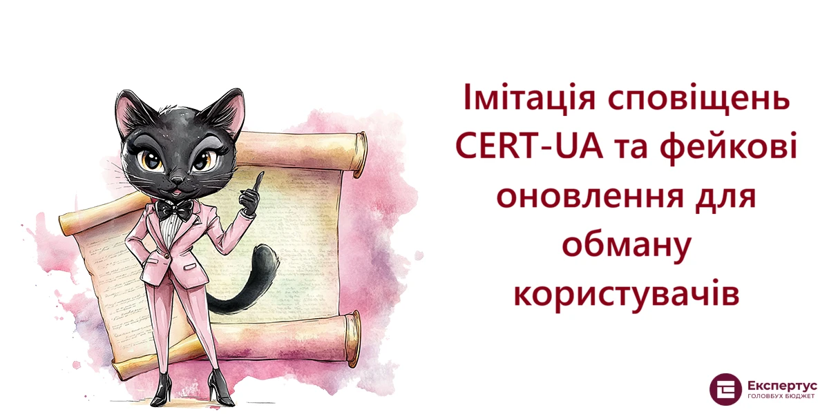 Імітація сповіщень CERT-UA та фейкові оновлення для обману користувачів