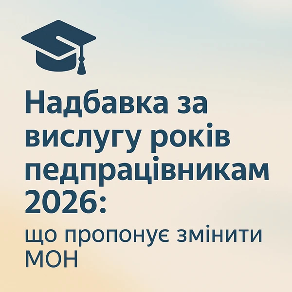 Надбавка за вислугу років педпрацівникам 2026 : що пропонує змінити МОН