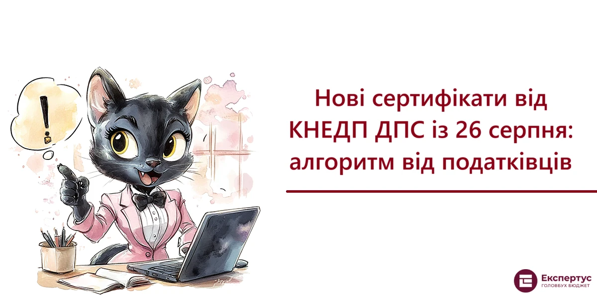 Нові сертифікати від КНЕДП ДПС із 26 серпня: алгоритм від податківців