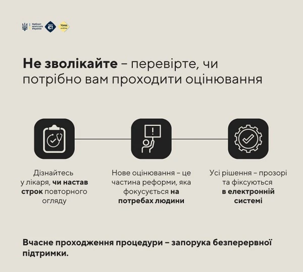 Хто має пройти повторне оцінювання інвалідності