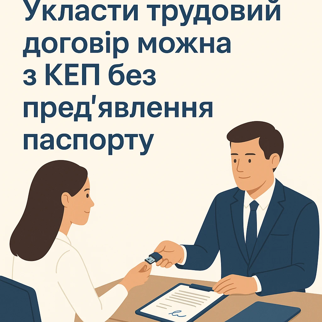 Укласти трудовий договір можна з КЕП без пред’явлення паспорту
