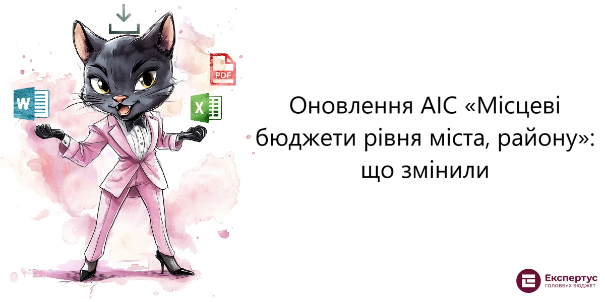 Оновлення АІС «Місцеві бюджети рівня міста, району»: що змінили