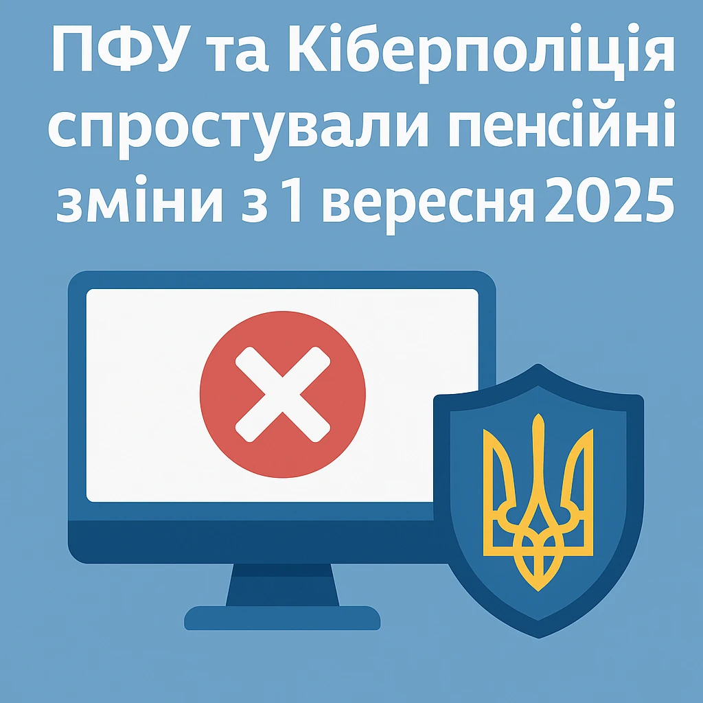 ПФУ та Кіберполіція спростували пенсійні зміни з 1 вересня 2025