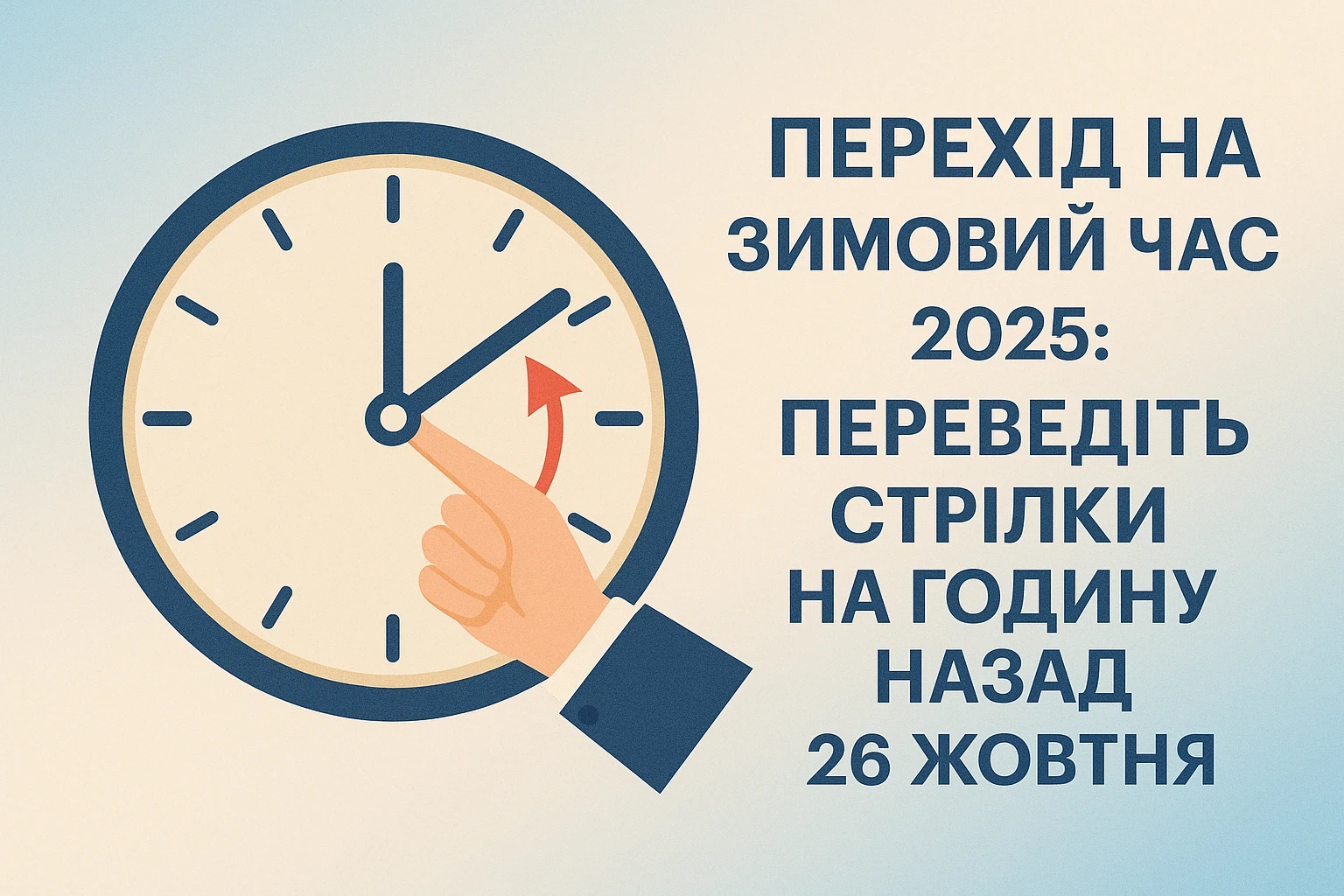Перехід на зимовий час 2025: переведіть стрілки на годину назад 26 жовтня