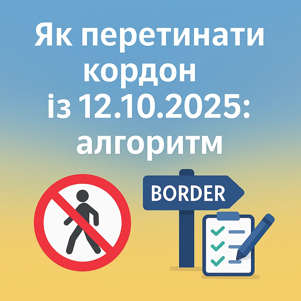 Як перетинати кордон із 12.10.2025: алгоритм
