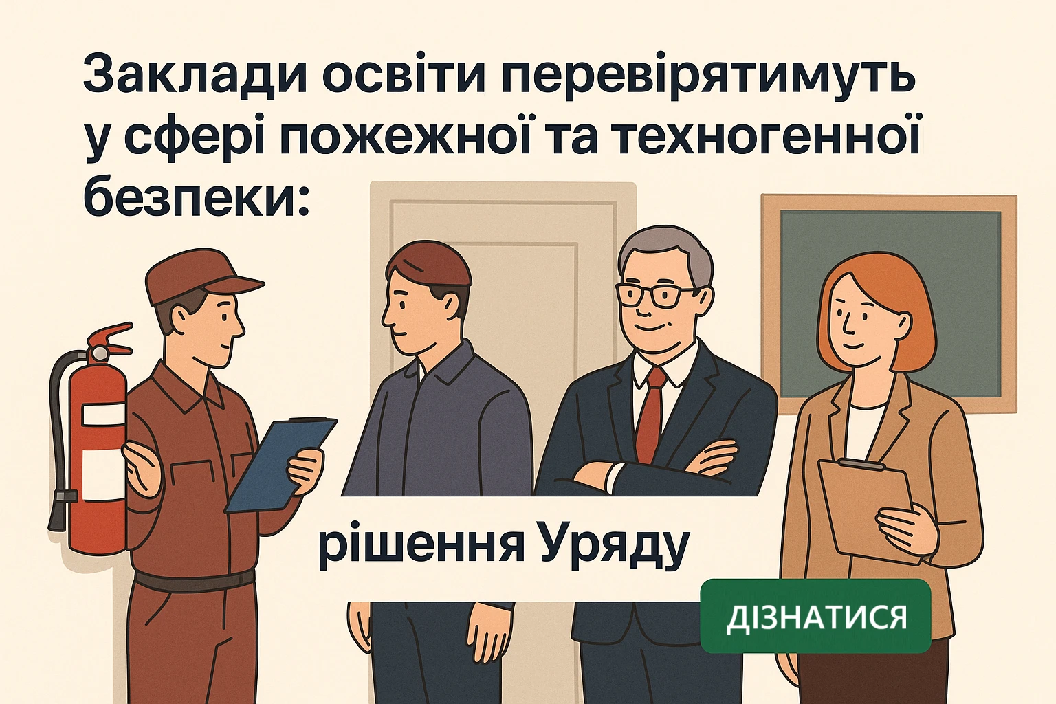 Заклади освіти перевірятимуть у сфері пожежної та техногенної безпеки: рішення Уряду
