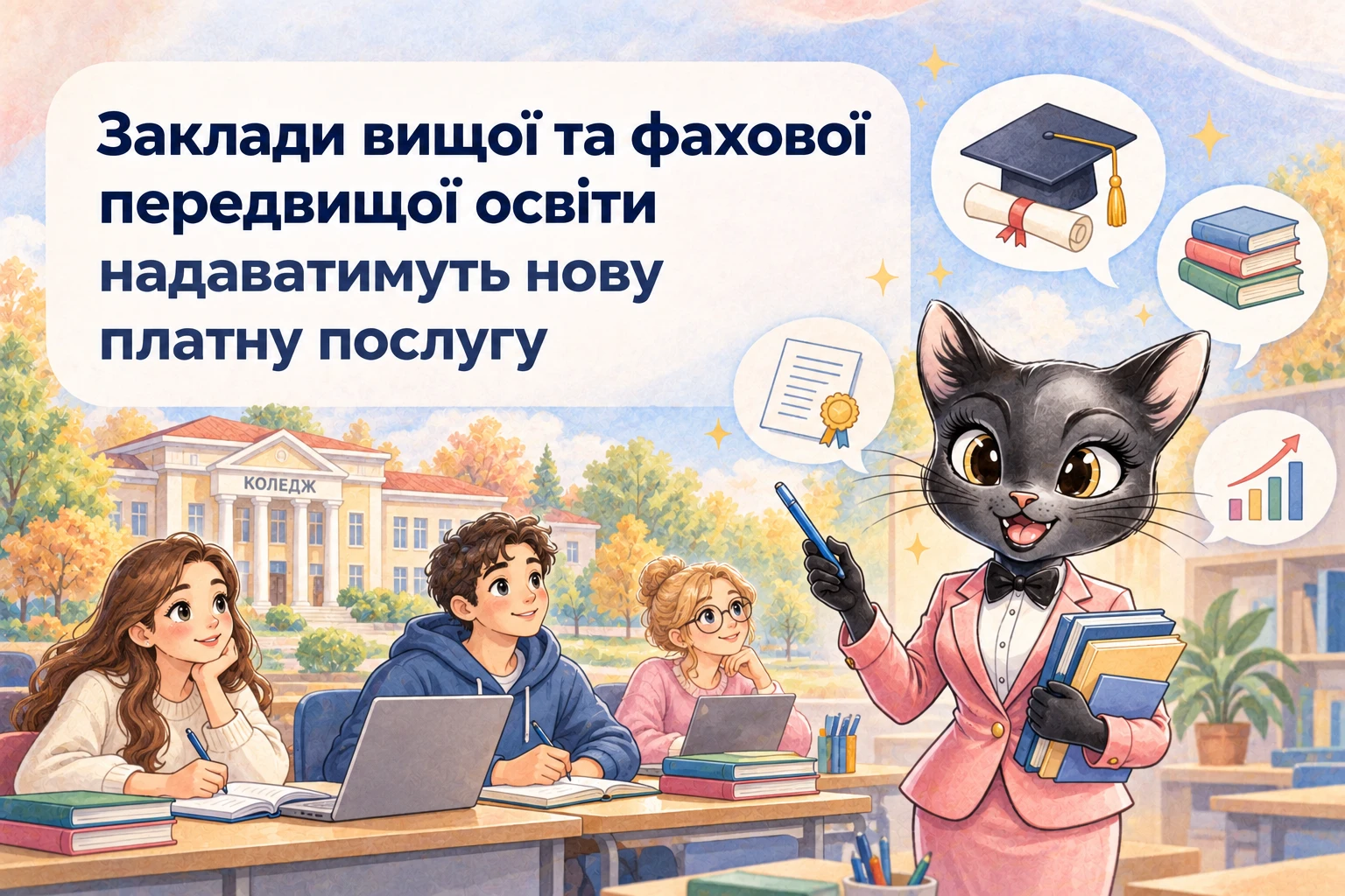 Заклади вищої та фахової передвищої освіти надаватимуть нову платну послугу