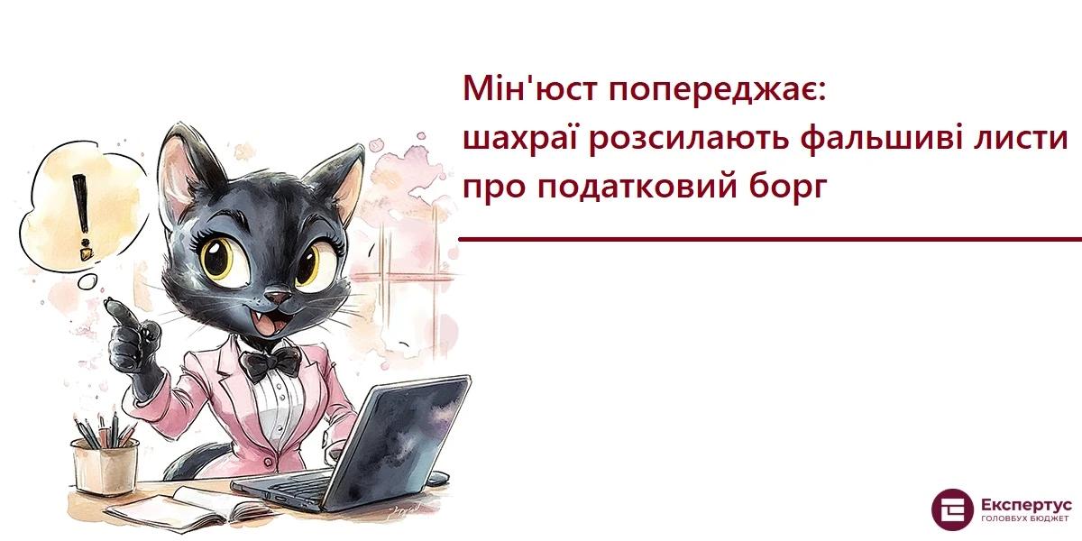 Мін'юст попереджає: шахраї розсилають фальшиві листи про податковий борг