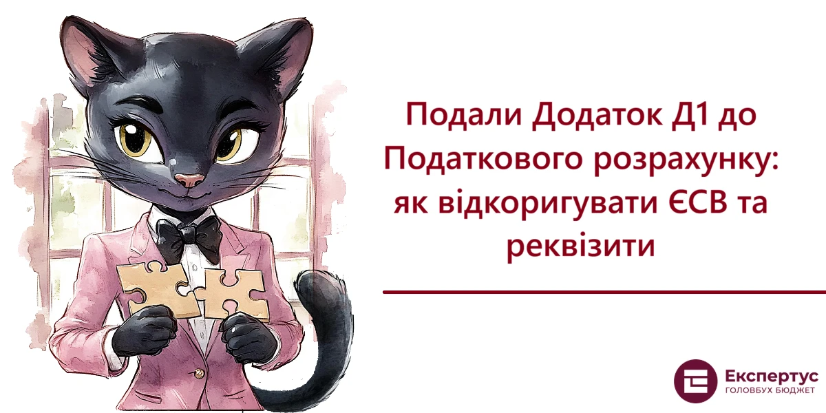 Подали Додаток Д1 до Податкового розрахунку: як відкоригувати ЄСВ та реквізити