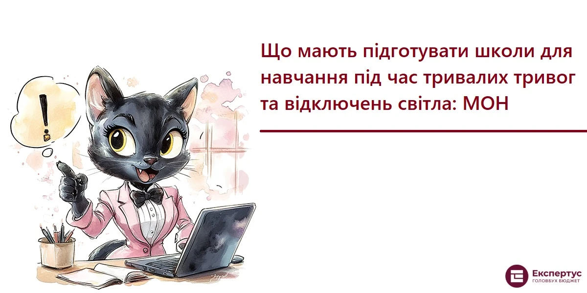 Що мають підготувати школи для навчання під час тривалих тривог та відключень світла: МОН