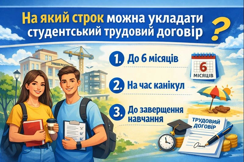 На який строк можна укладати студентський трудовий договір