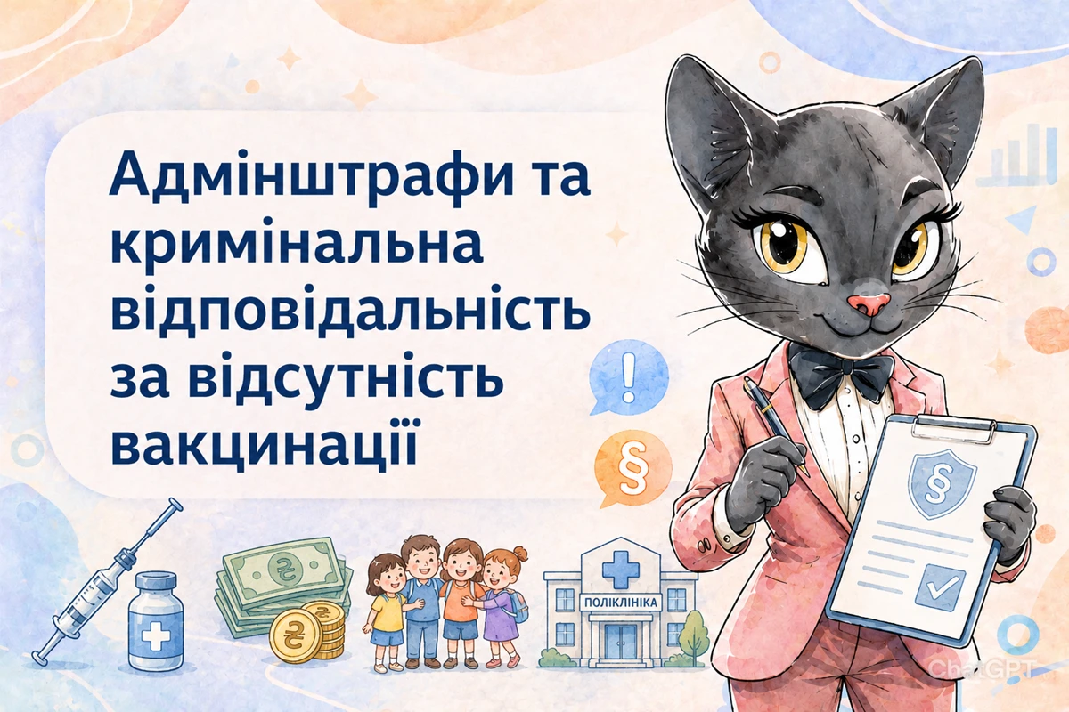 Адмінштрафи та кримінальна відповідальність за відсутність вакцинації: що пропонують Законопроєктом № 15286