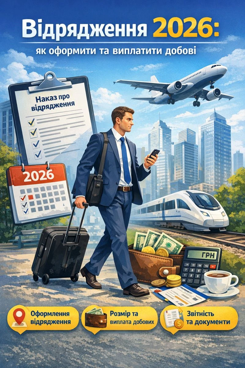 Відрядження 2026: як оформити та виплатити добові