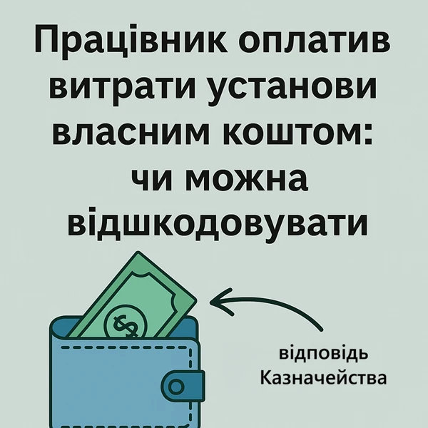 Працівник оплатив витрати установи власним коштом: чи можна відшкодовувати