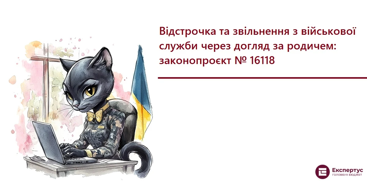 Відстрочка та звільнення з військової служби через догляд за родичем: законопроєкт № 16118