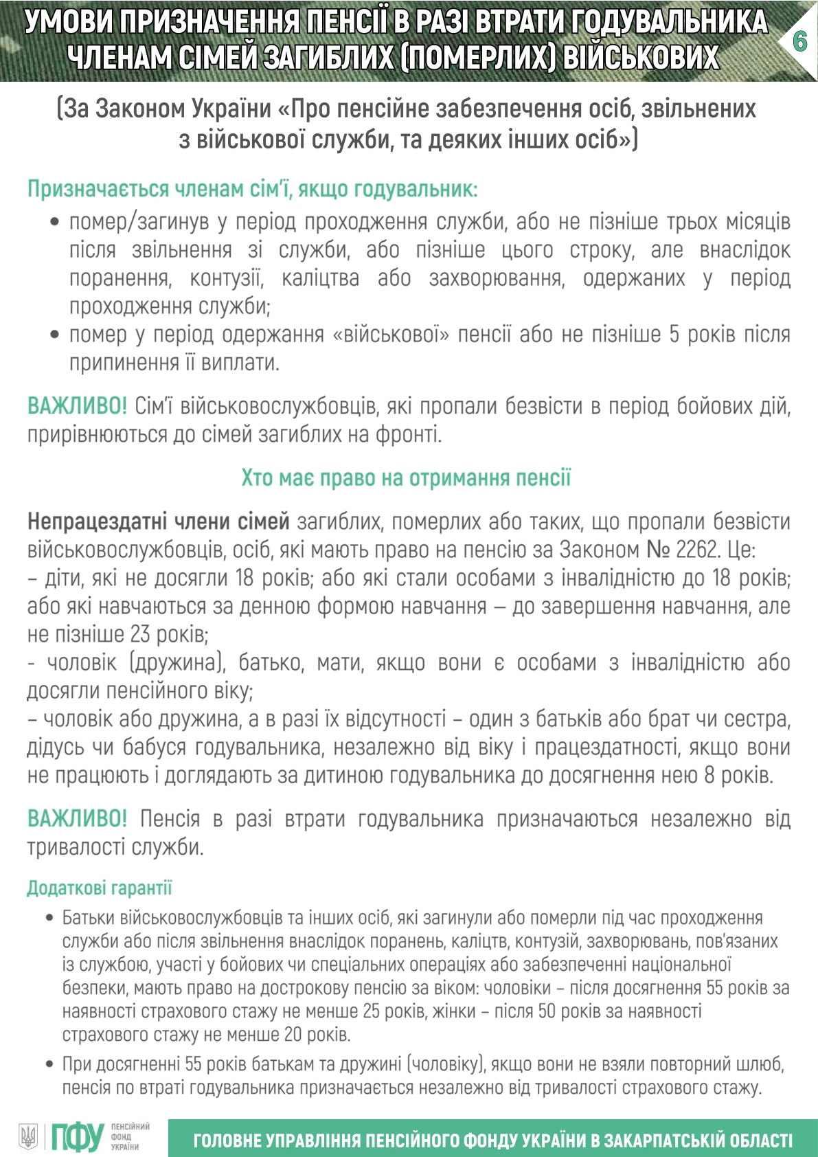 Призначення пенсії військовослужбовцям: довідник ПФУ