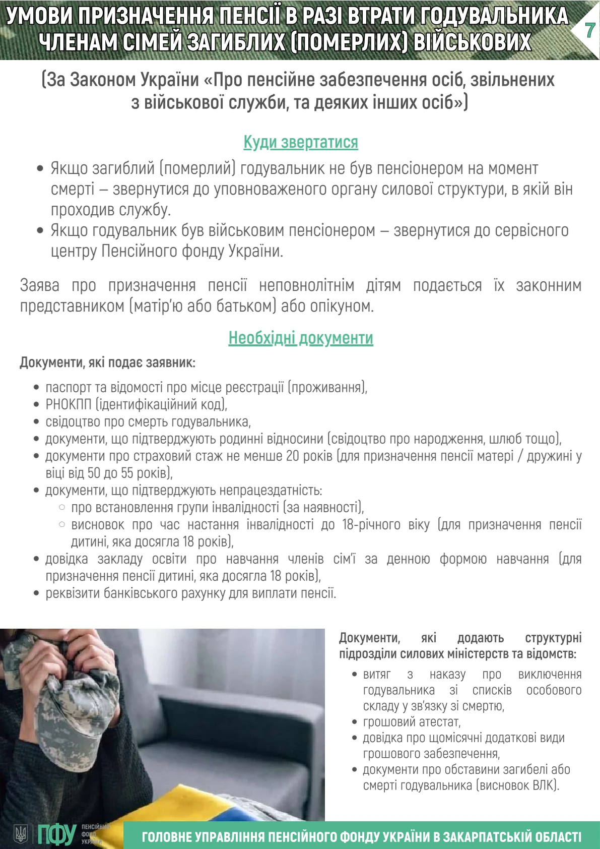 Призначення пенсії військовослужбовцям: довідник ПФУ