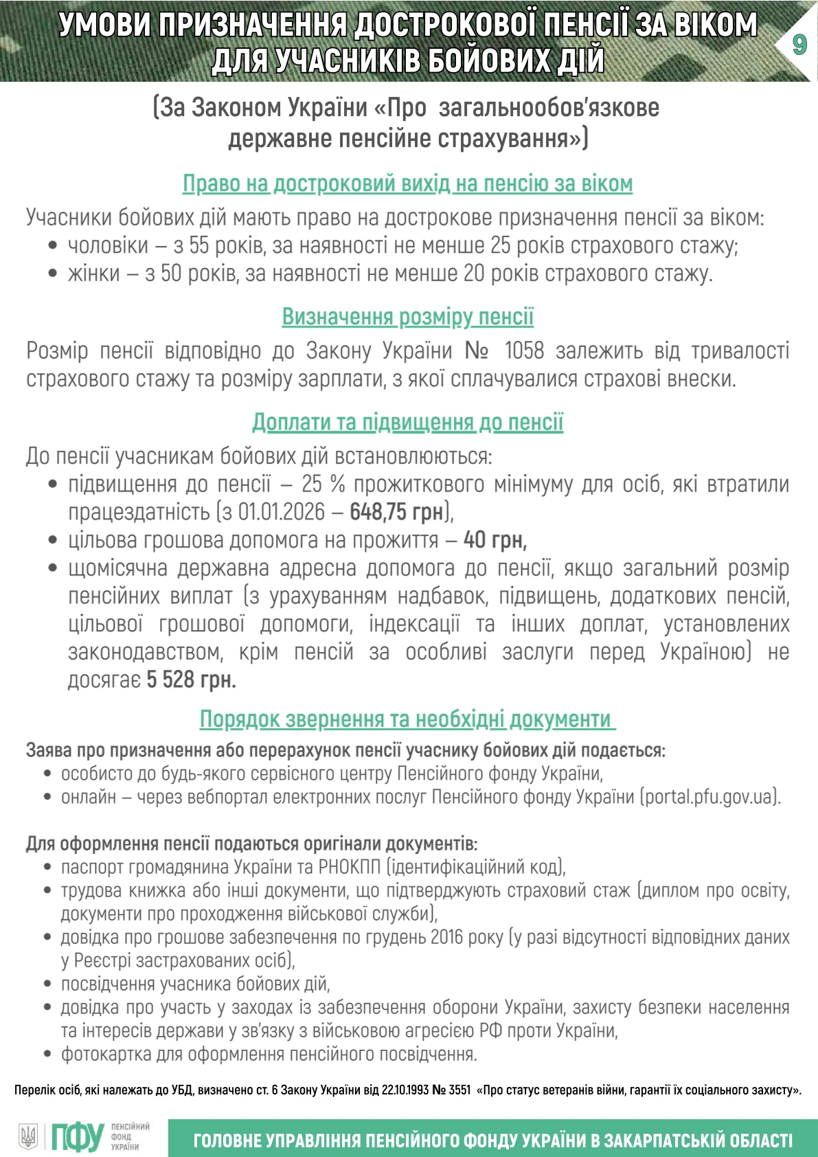 Призначення пенсії військовослужбовцям: довідник ПФУ