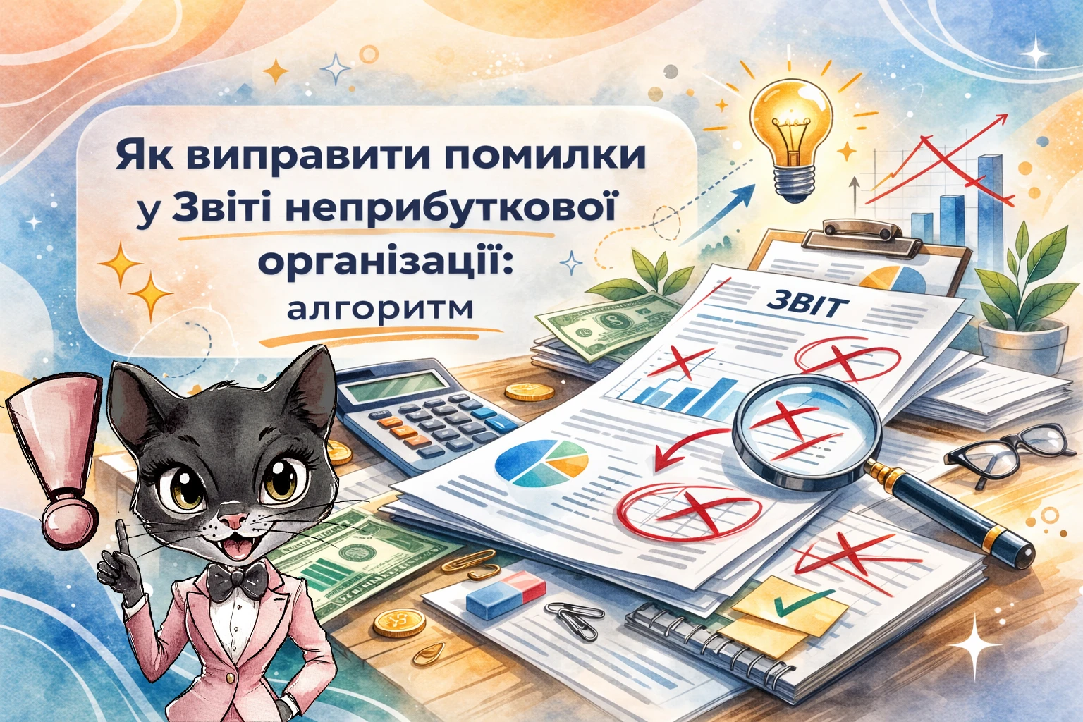 Як виправити помилки у Звіті неприбуткової організації: алгоритм