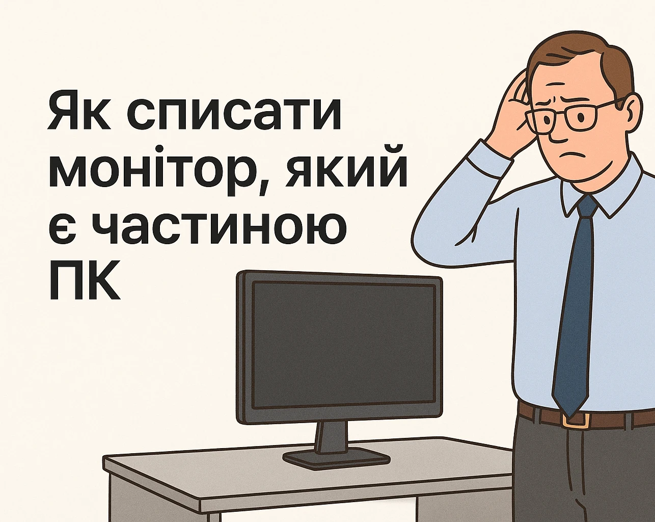 Як списати монітор, який є частиною ПК