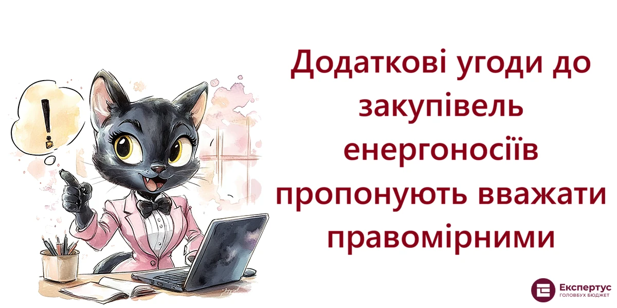 Додаткові угоди до закупівель енергоносіїв пропонують вважати правомірними