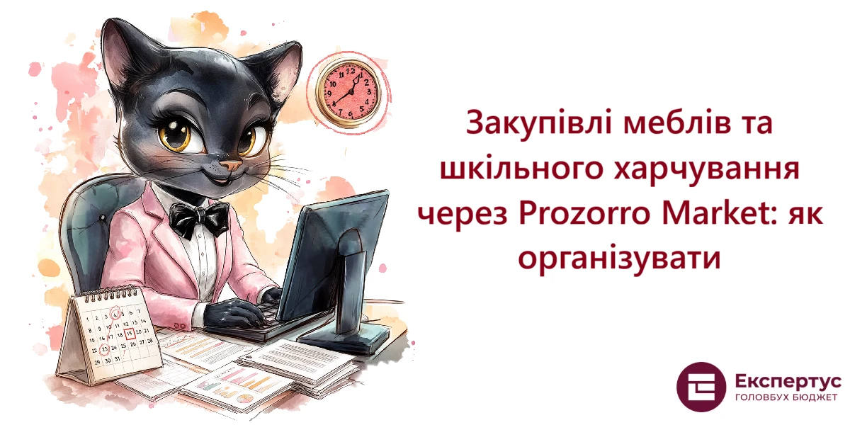 Закупівлі меблів та шкільного харчування через Prozorro Market: як організувати