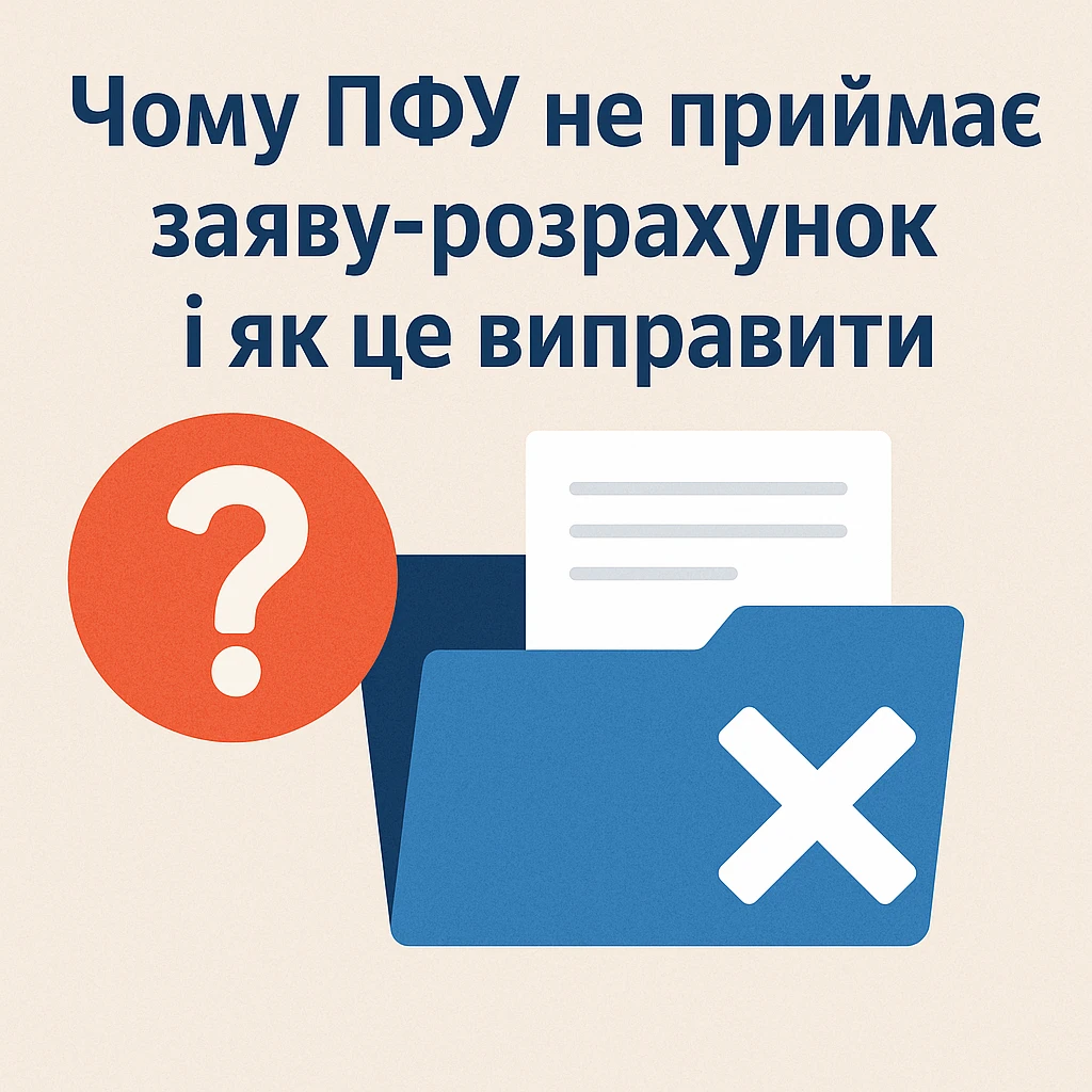 Чому ПФУ не приймає заяву-розрахунок і як це виправити