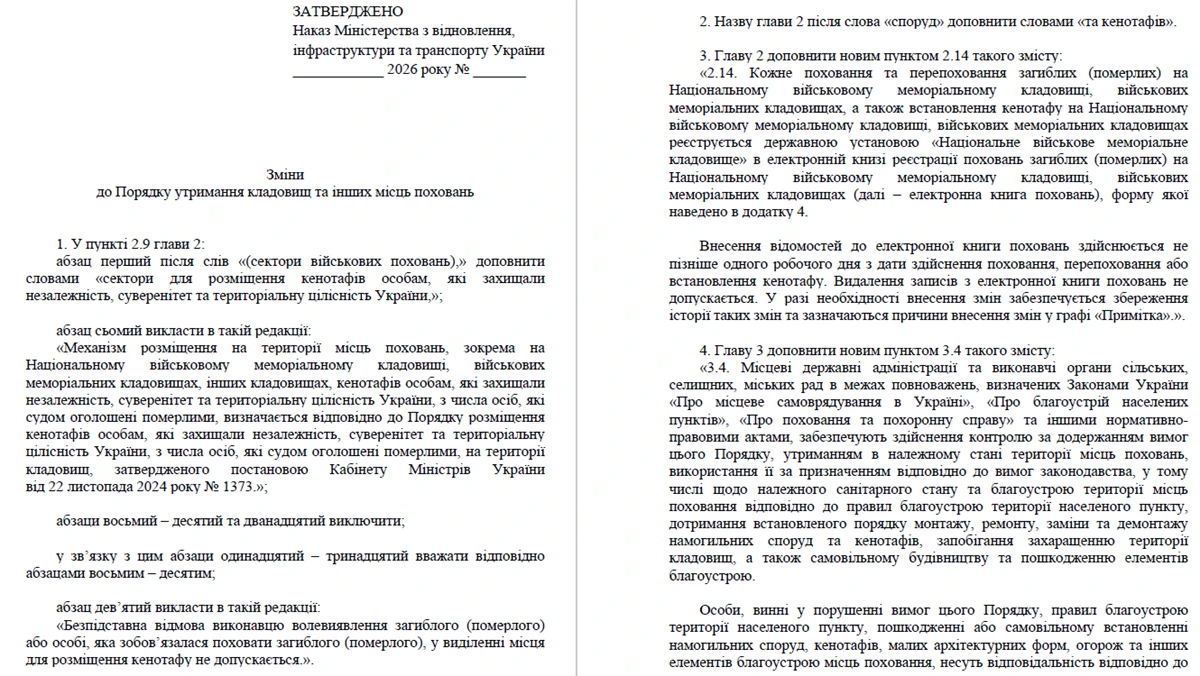 МДА та ОМС відповідатимуть за благоустрій кладовищ