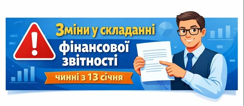 Зміни у складанні фінансової звітності чинні з 13 січня