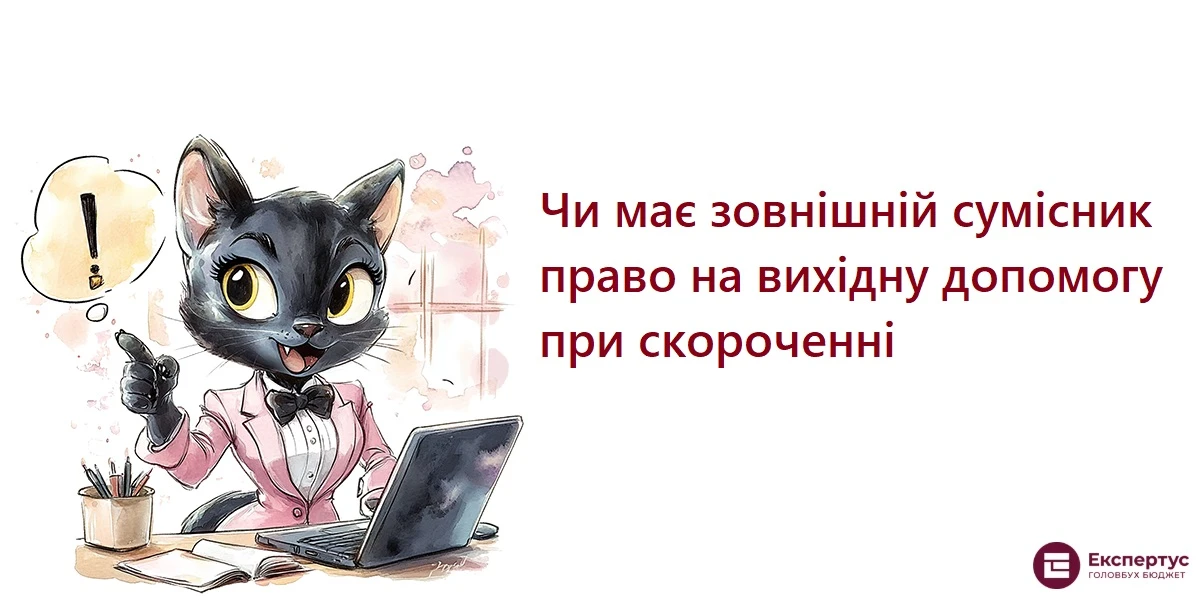 Чи має зовнішній сумісник право на вихідну допомогу при скороченні